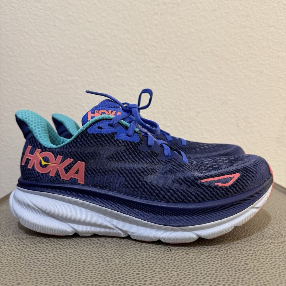 Hoka One One Clifton 9 Women's Size 8 B Bellwether Blue Running Shoes 1127896